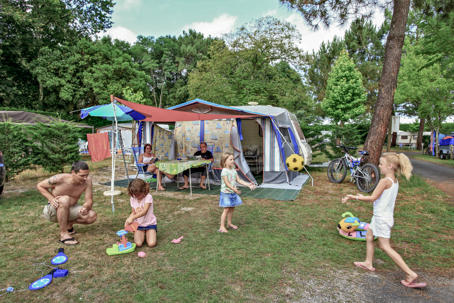 famille emplacement tente landes
